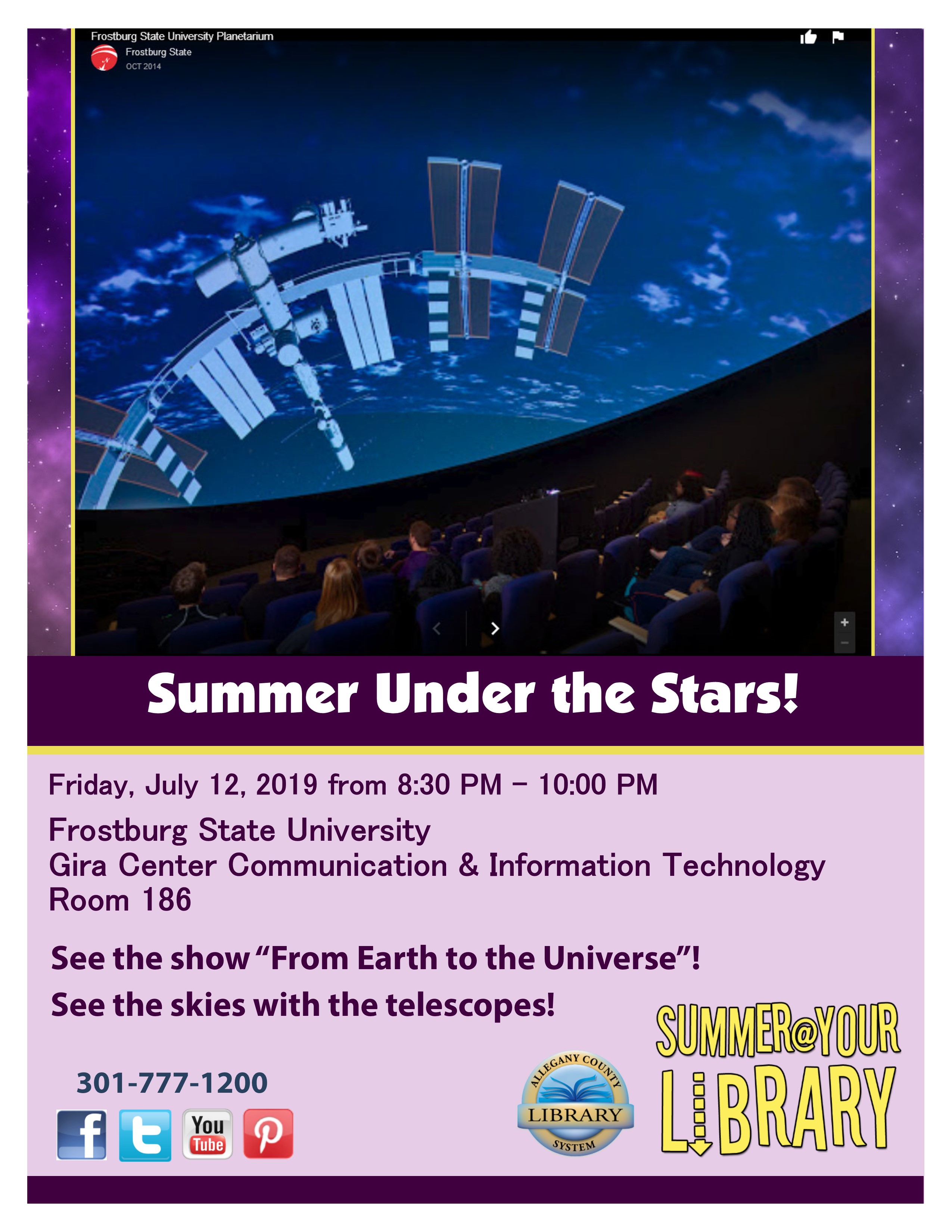 Summer Under the Stars Planetarium Flyer
