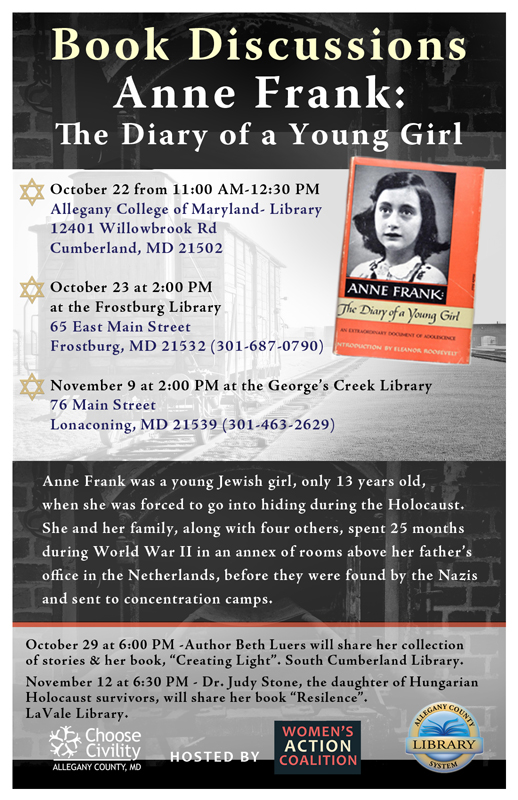 Anne Frank Book Discussion Flyer