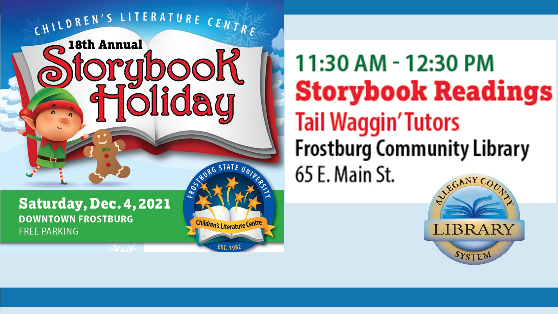 storybook holiday tail waggin' tutors graphic