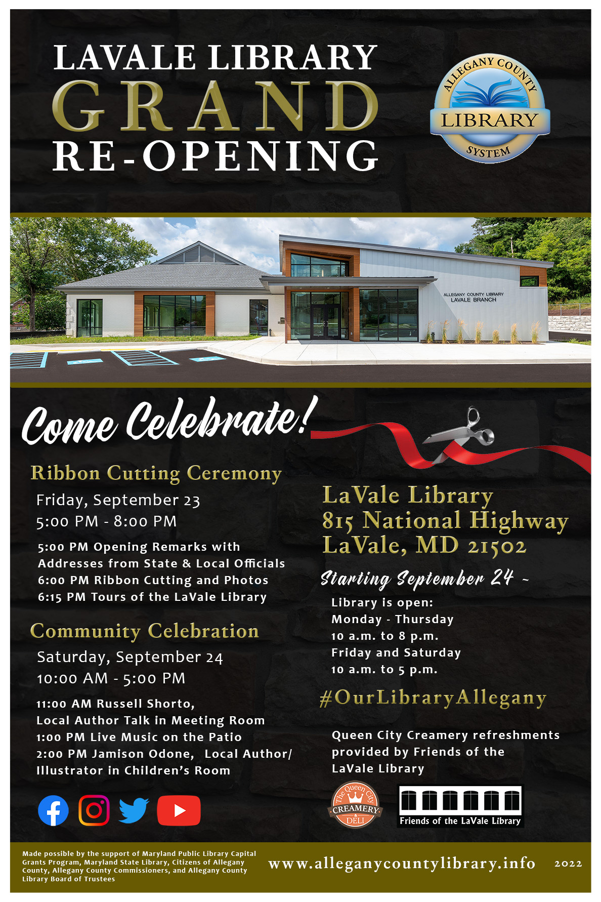 LaVale Library reopening poster