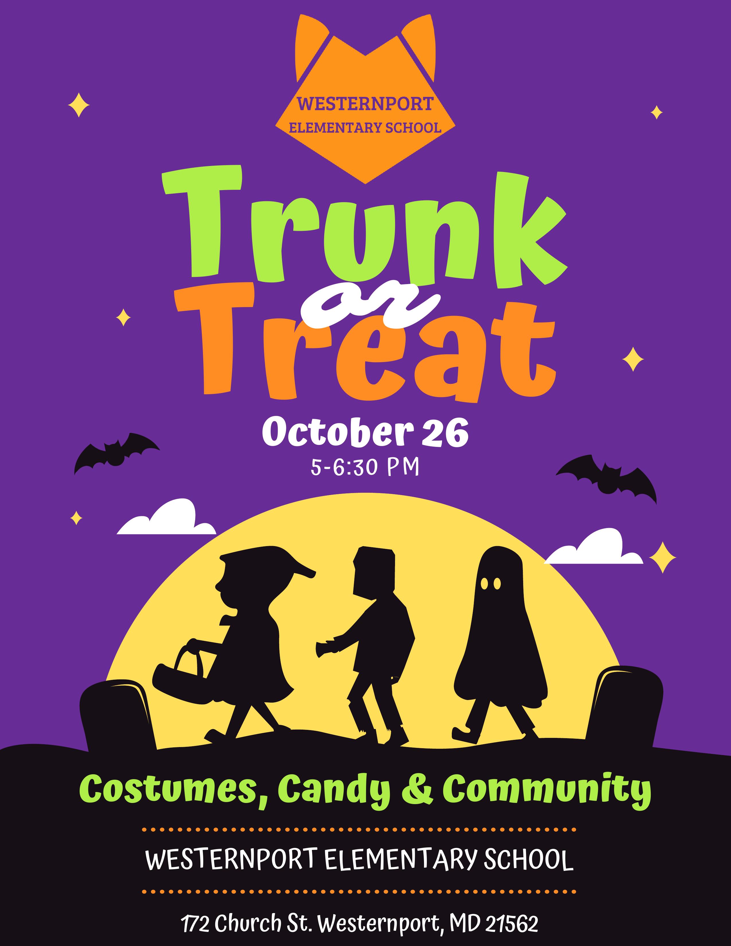 Westernport Trunk or Treat Halloween Flyer