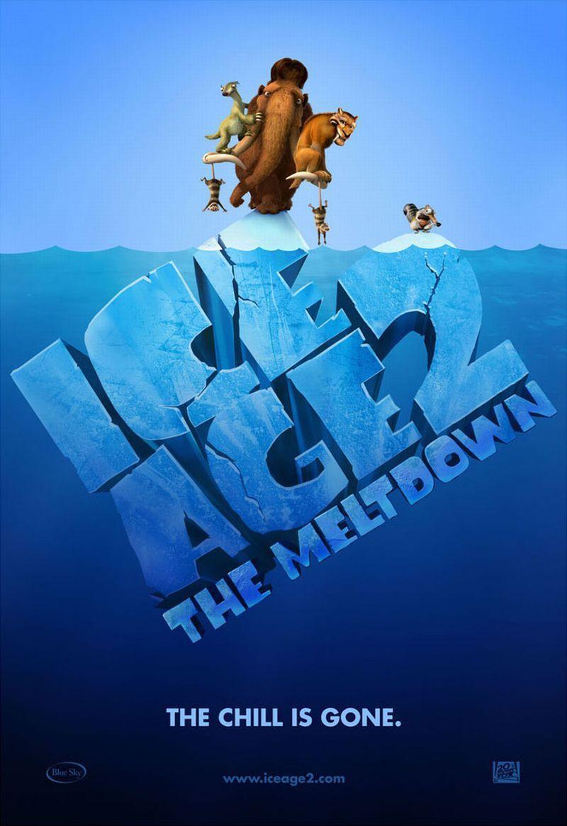 ice age 2 poster, the words melting under water