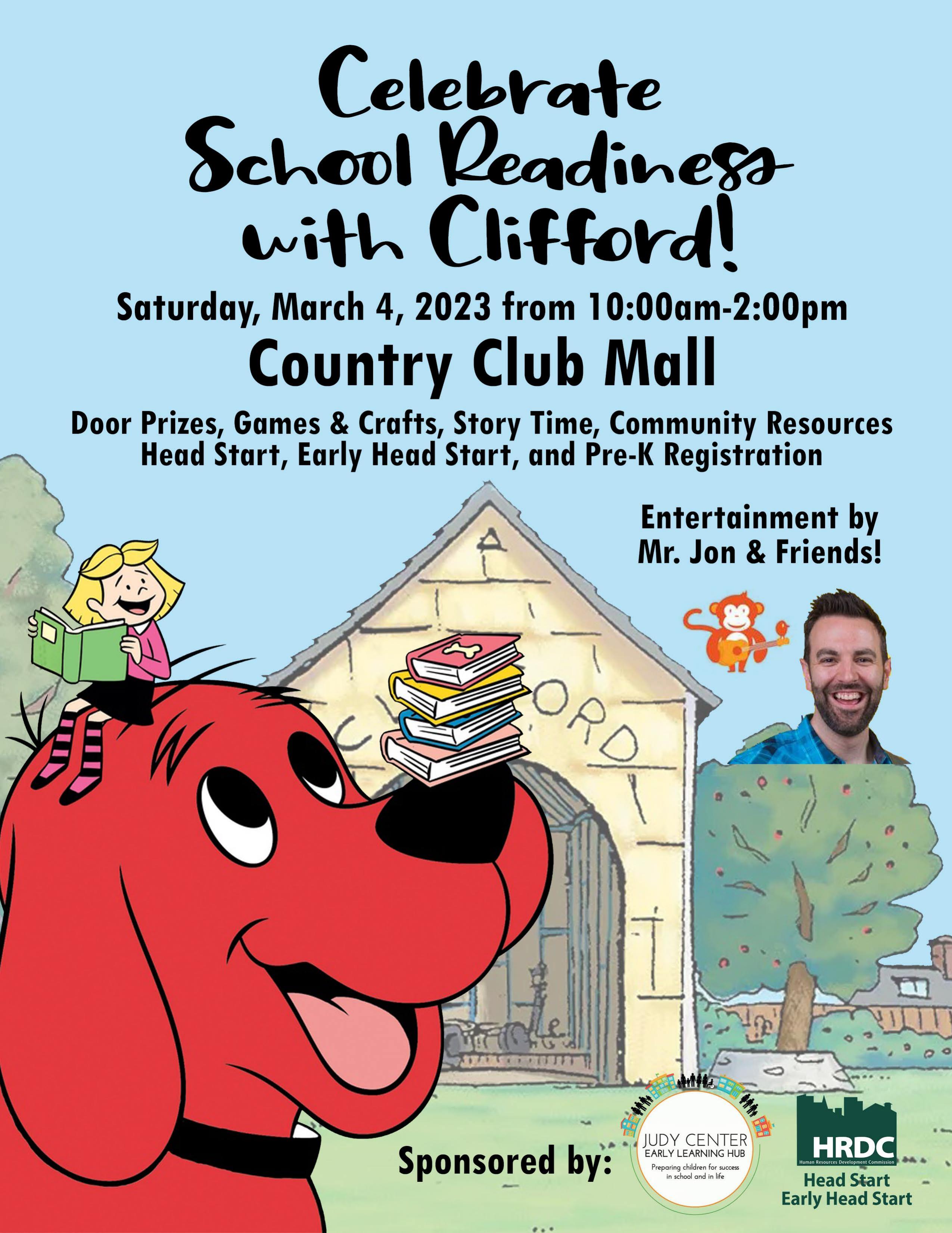 School Readiness flyer, Sat. March 4 10-2 at the Country Club Mall