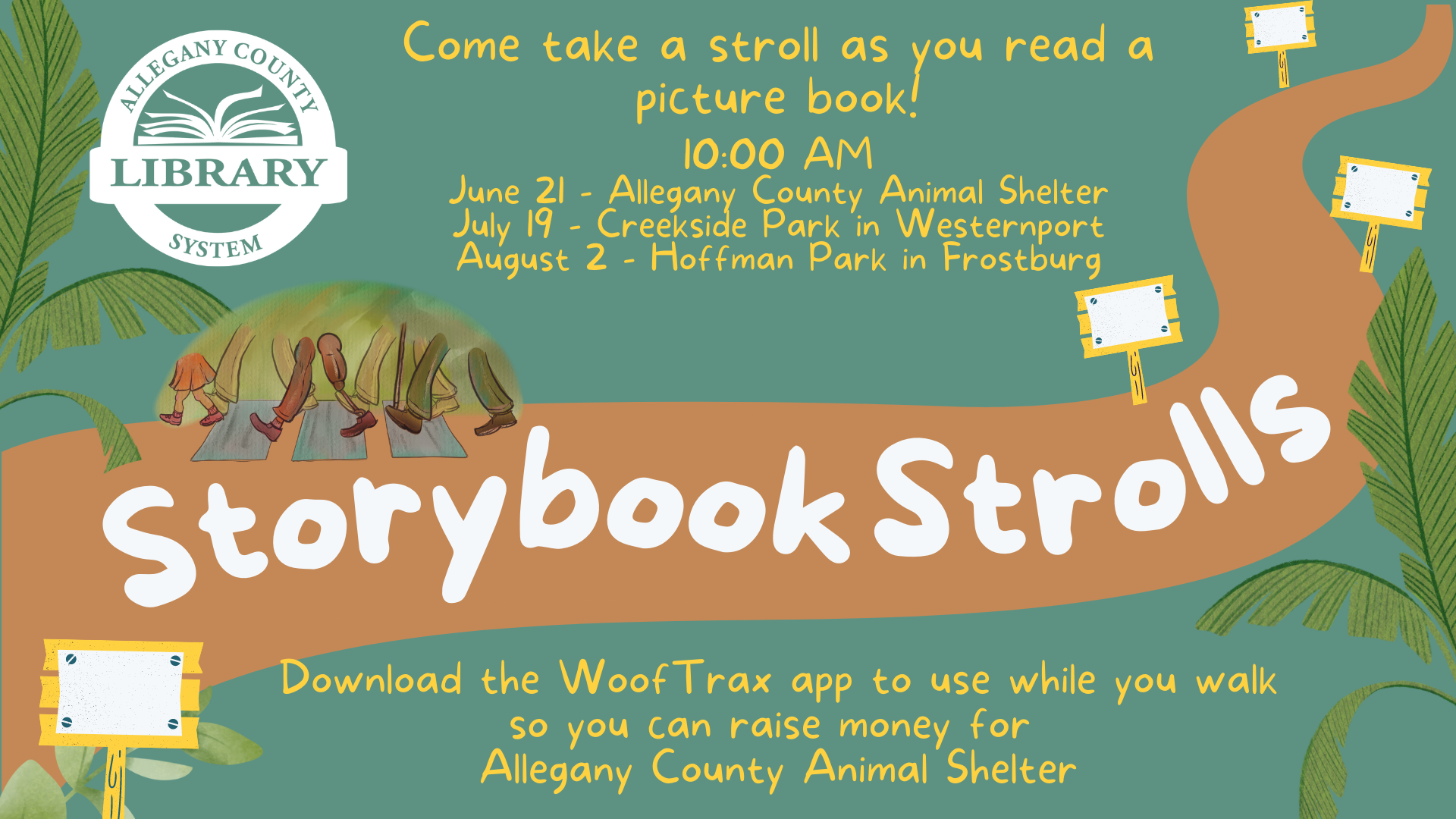 Storybook strolls graphic with information