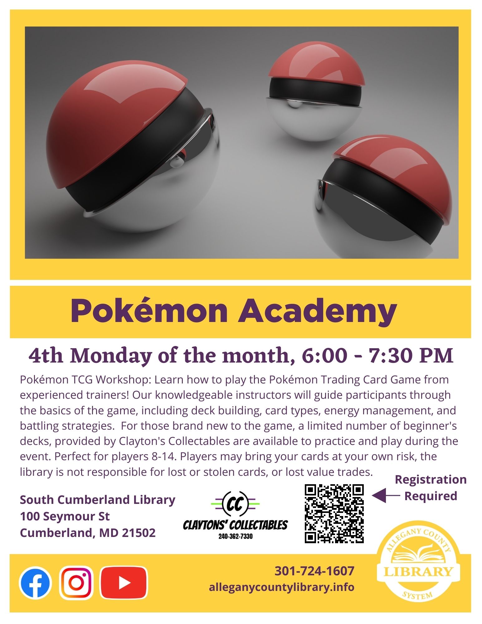Pokemon Academy flyer