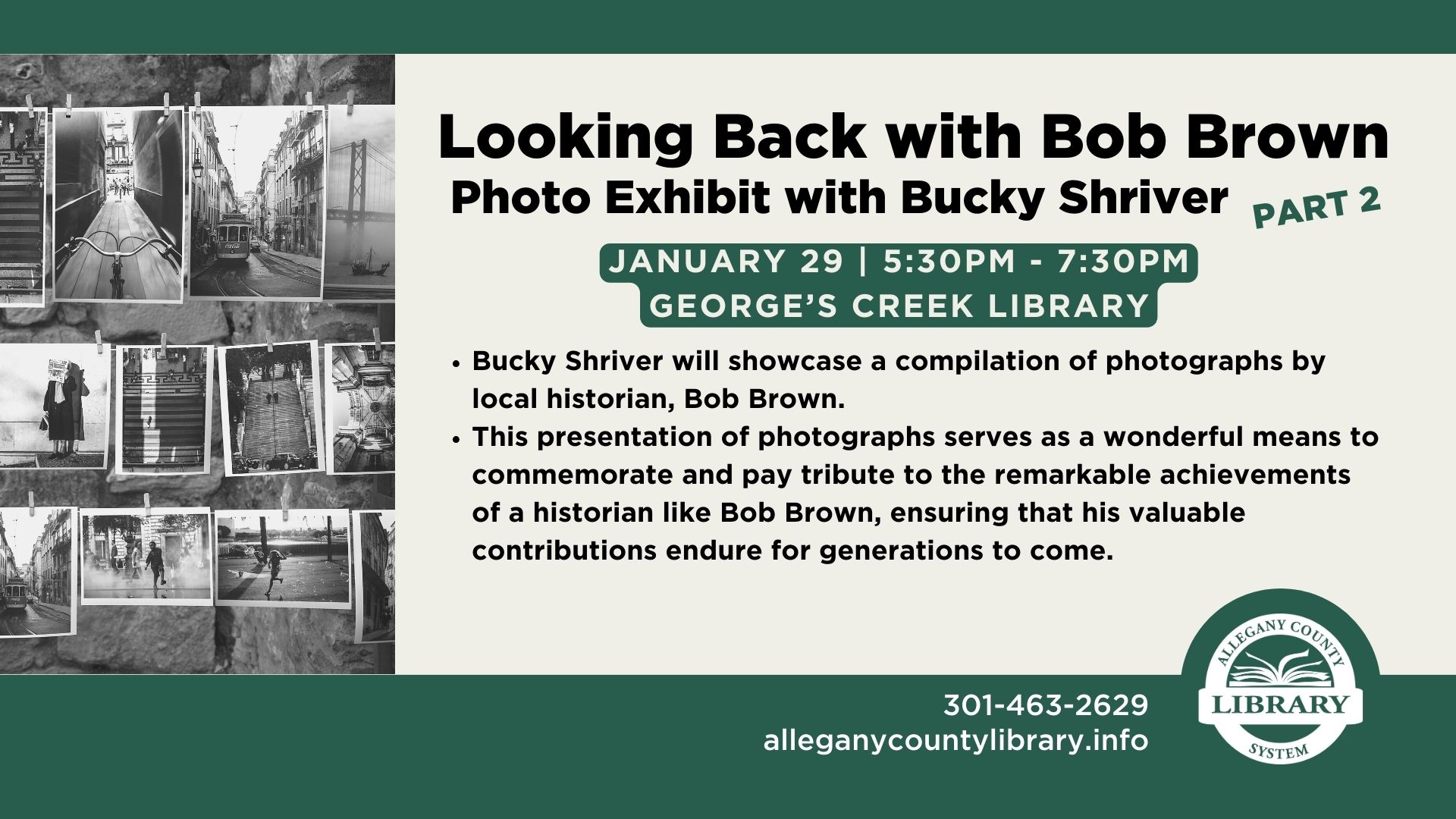 a picture of Looking Back with Bob Brown event at the George's Creek Library.