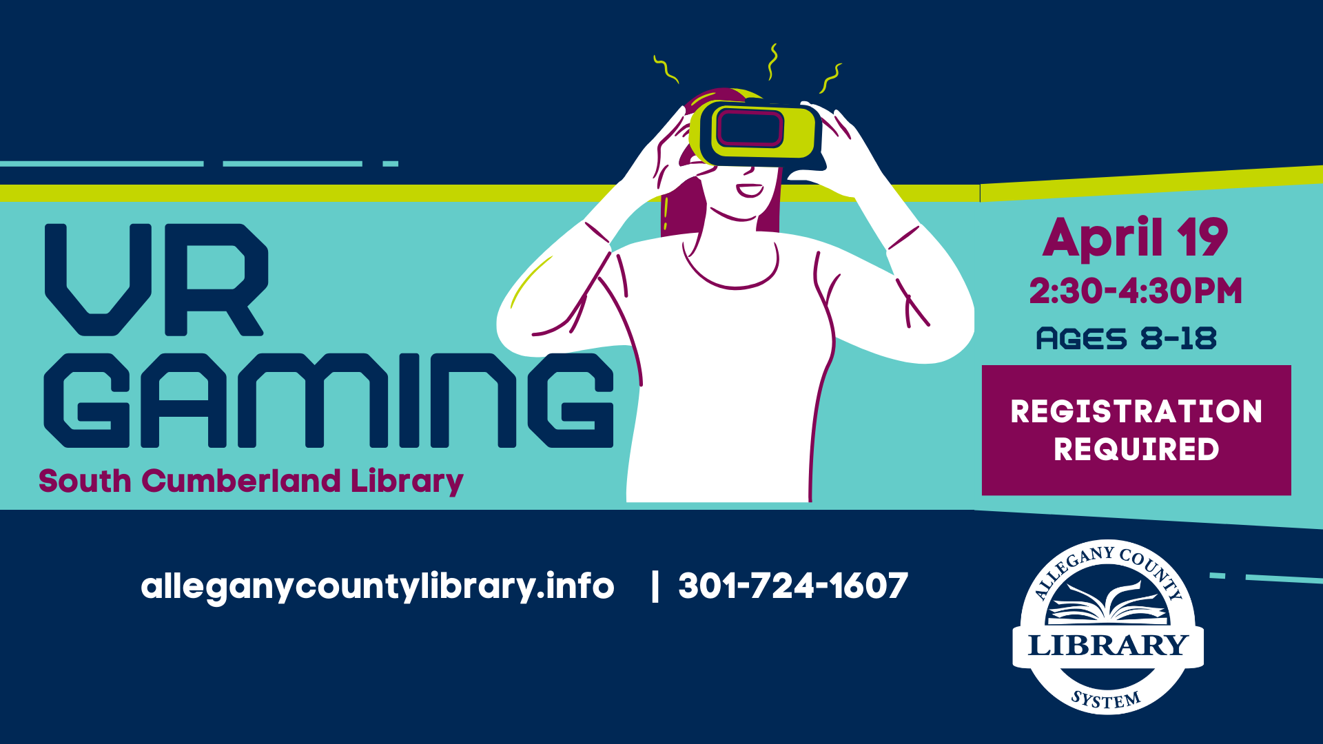 VR Gaming at South Cumberland Library April 19