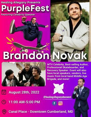 Healing Allegany Purplefest flyer.  Brandon Novak photos,