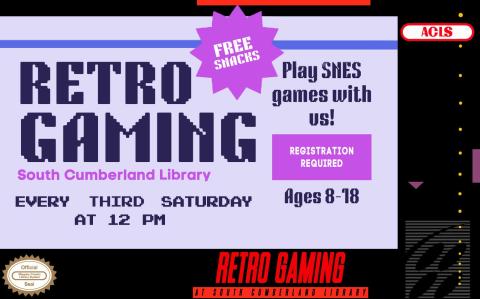 Retro Gaming at South Cumberland - every third Saturday of the month at 12pm