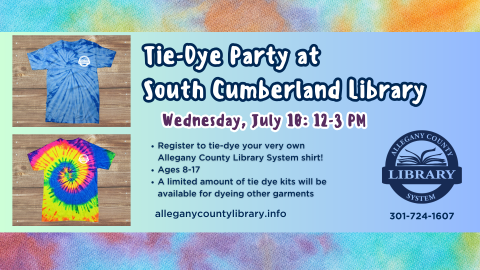 Tie-Dye Party at South Cumberland Library