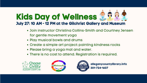 Kids Day of Wellness at the Gilchrist Gallery and Museum