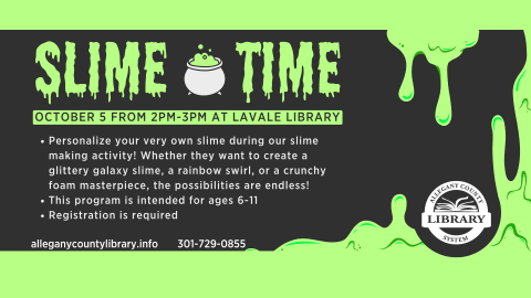 Slime Time at LaVale Library