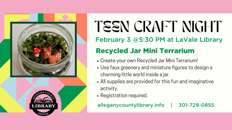 Teen Craft  Night Mini Jar Terrarium with figurine