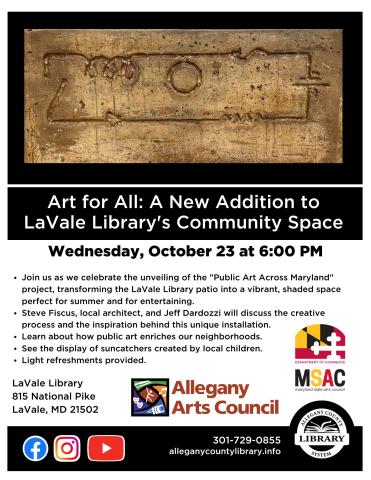 Art for All: A New Addition to LaVale Library's Community Space flyer