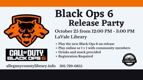 Come join us Oct 25th for the release of the new Call of Duty Black Ops game on Playstation 5!