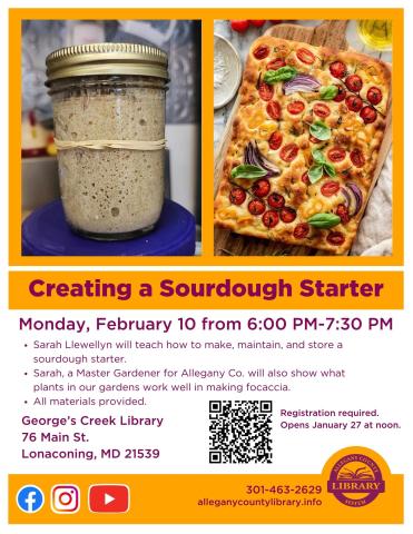 Sourdough starter workshop flyer