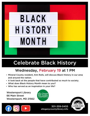 Celebrate Black History program flyer