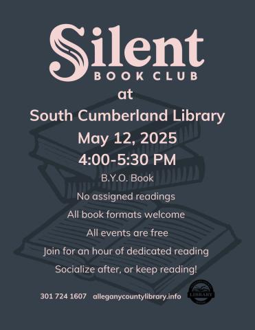 Silent book club flyer