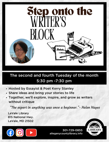 The Writer's Block flyer