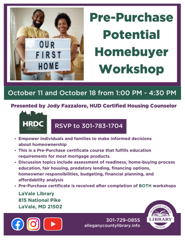 Homebuyer workshop Flyer with HRDC