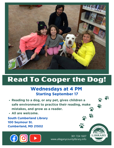 Read to Cooper the Dog at South Cumberland flyer