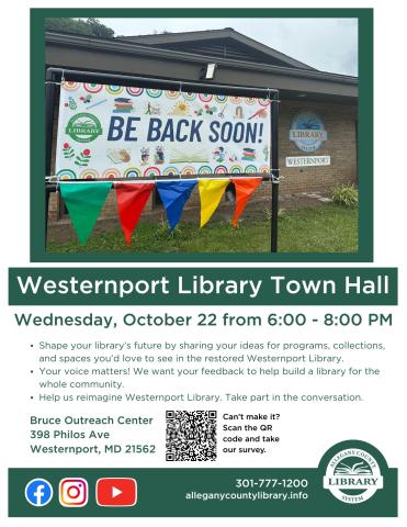 Westernport Library Town Hall flyer