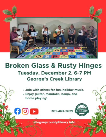 Broken Glass & Rusty Hinges graphic.