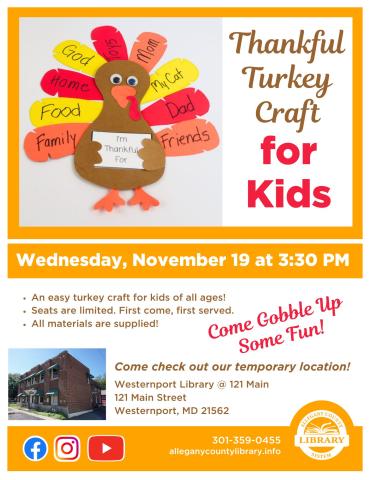 Turkey craft flyer