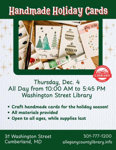 Handmade Holiday Cards flyer