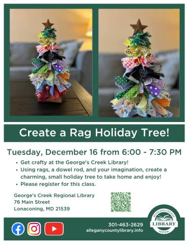 Create a rag Holiday Tree flyer