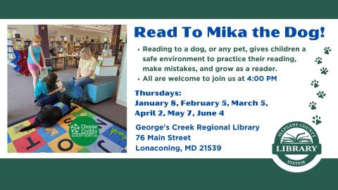 Graphic of Read to Mika.