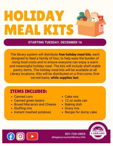 Holiday meal kit flyer