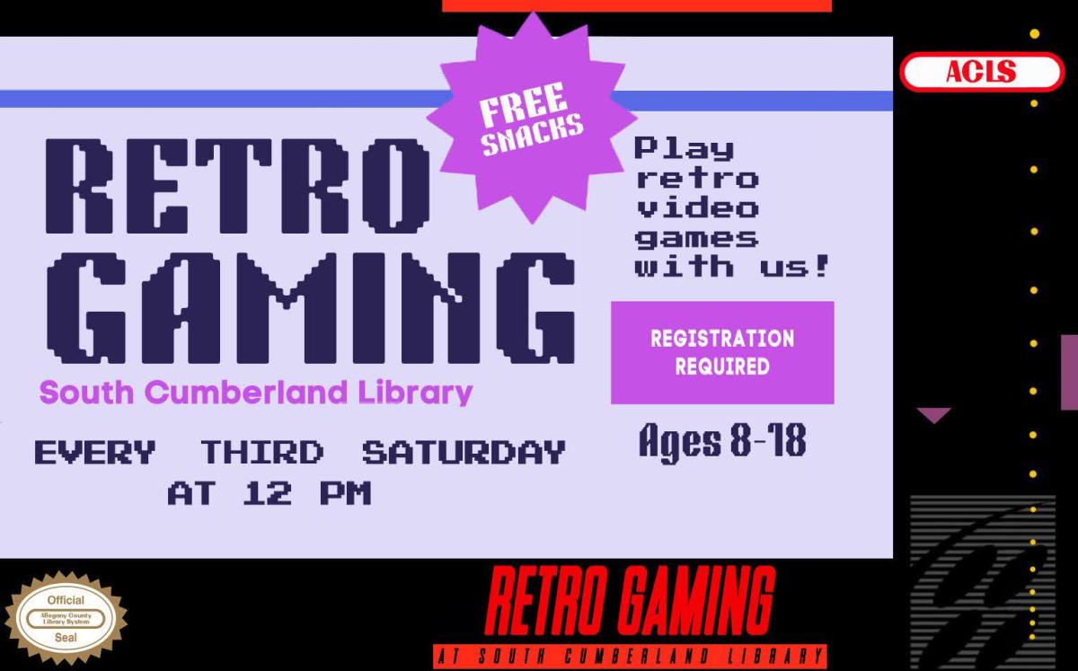 Play Retro Games at South Cumberland Library!