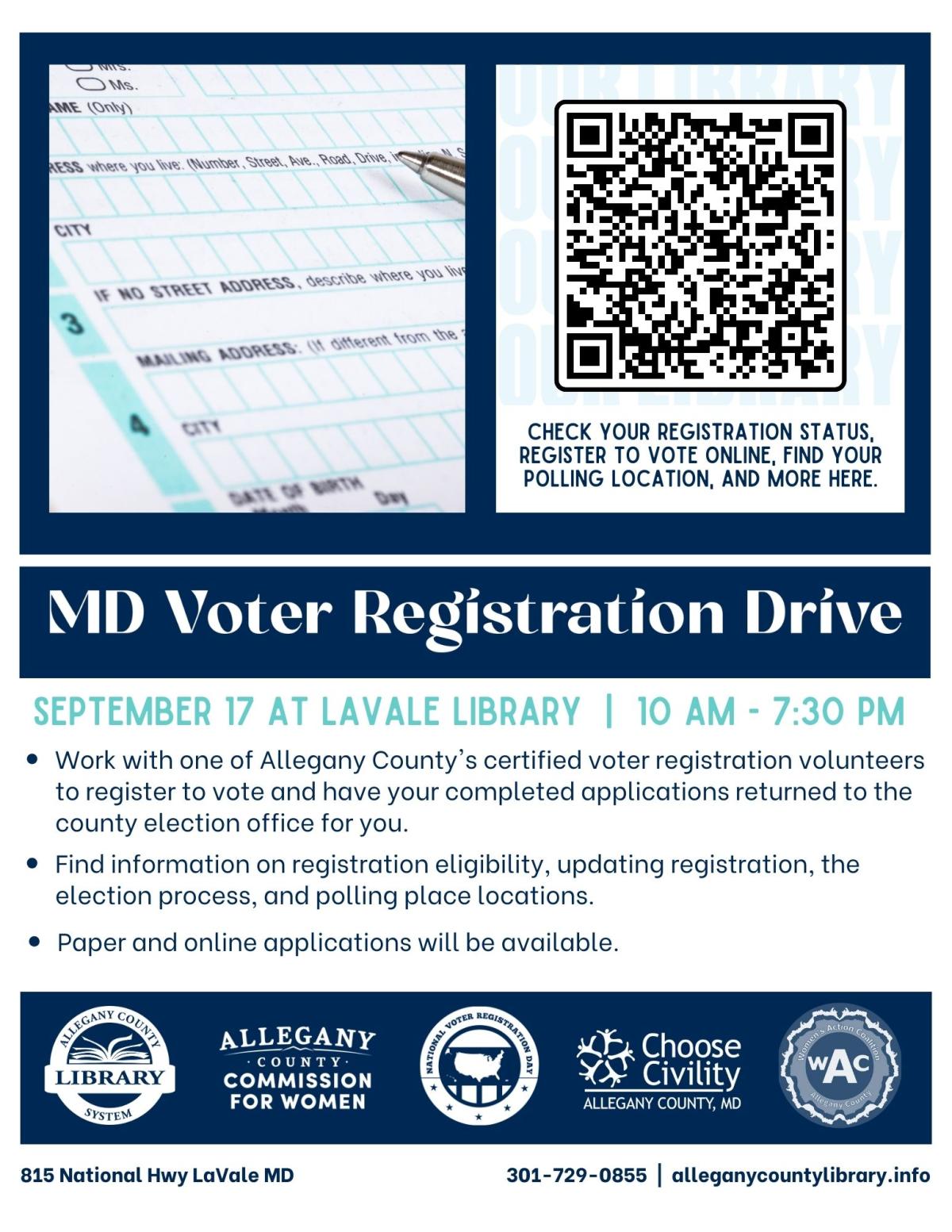 Voter Registration flyer