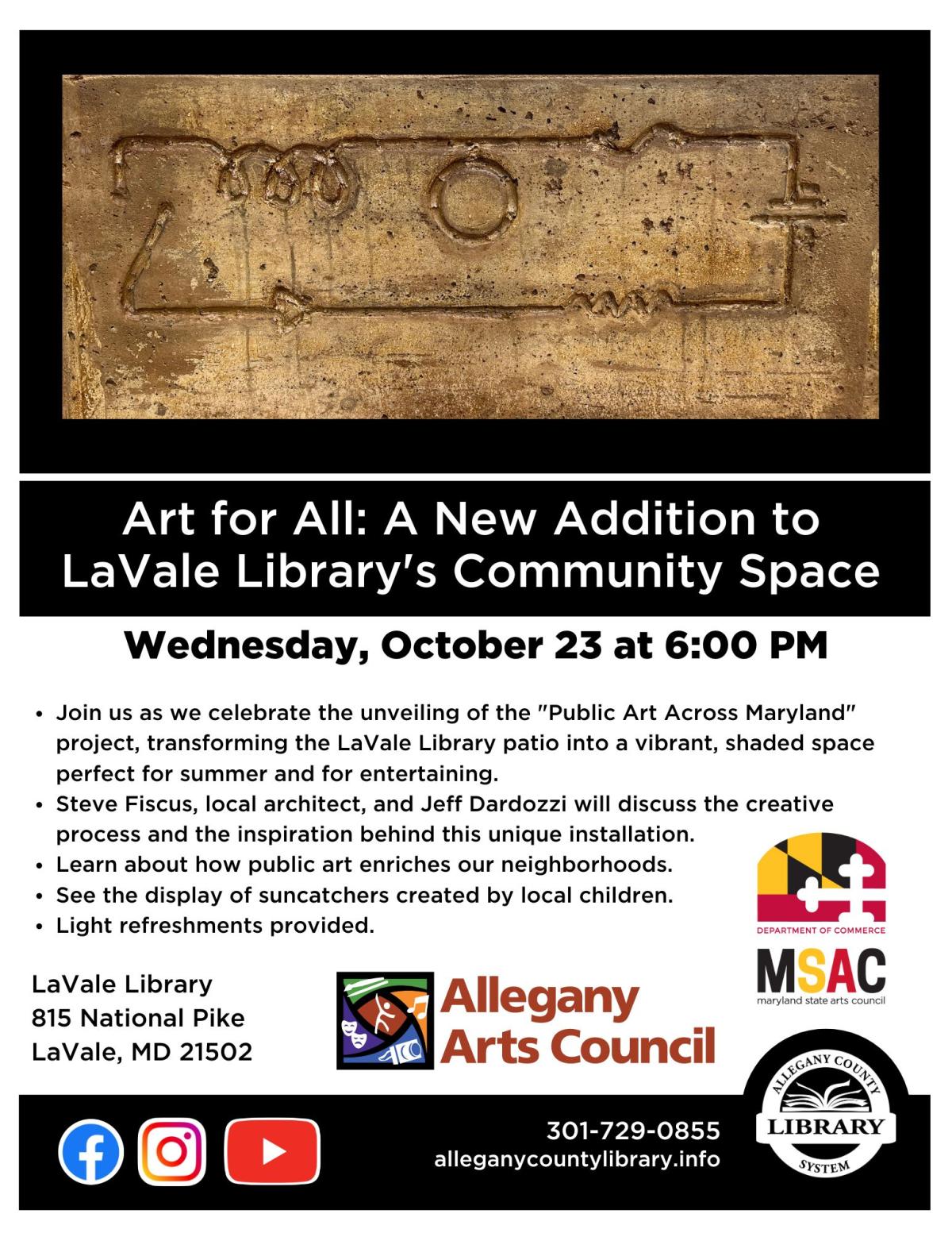 Art for All: A New Addition to LaVale Library's Community Space flyer