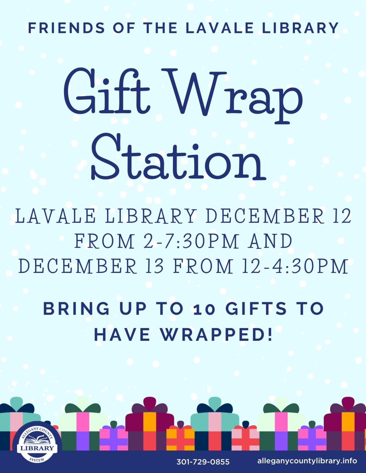 Gift wrap station flyer