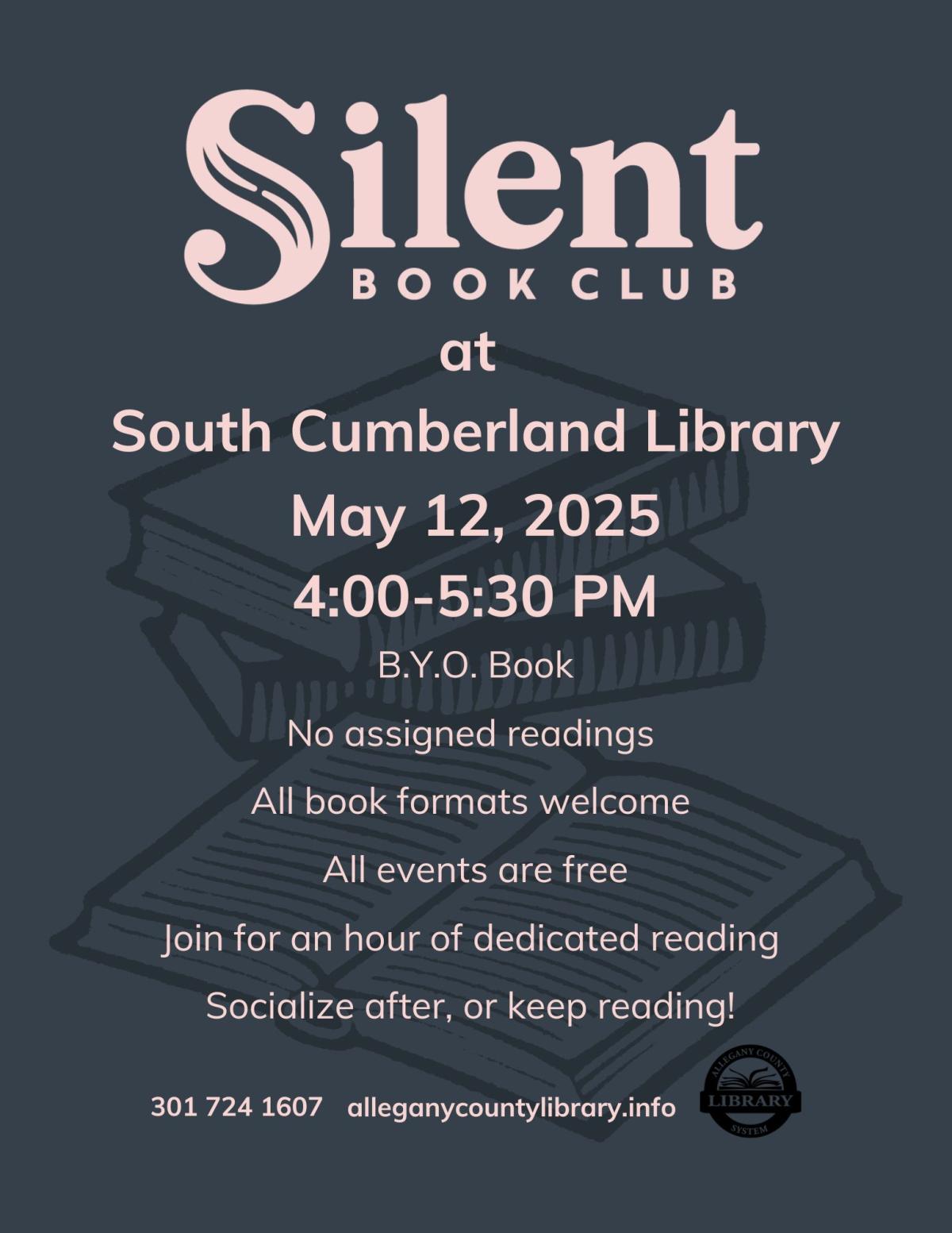 Silent book club flyer
