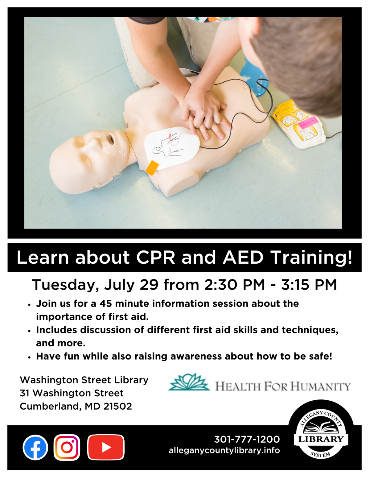 Learn about CPR and AED Flyer