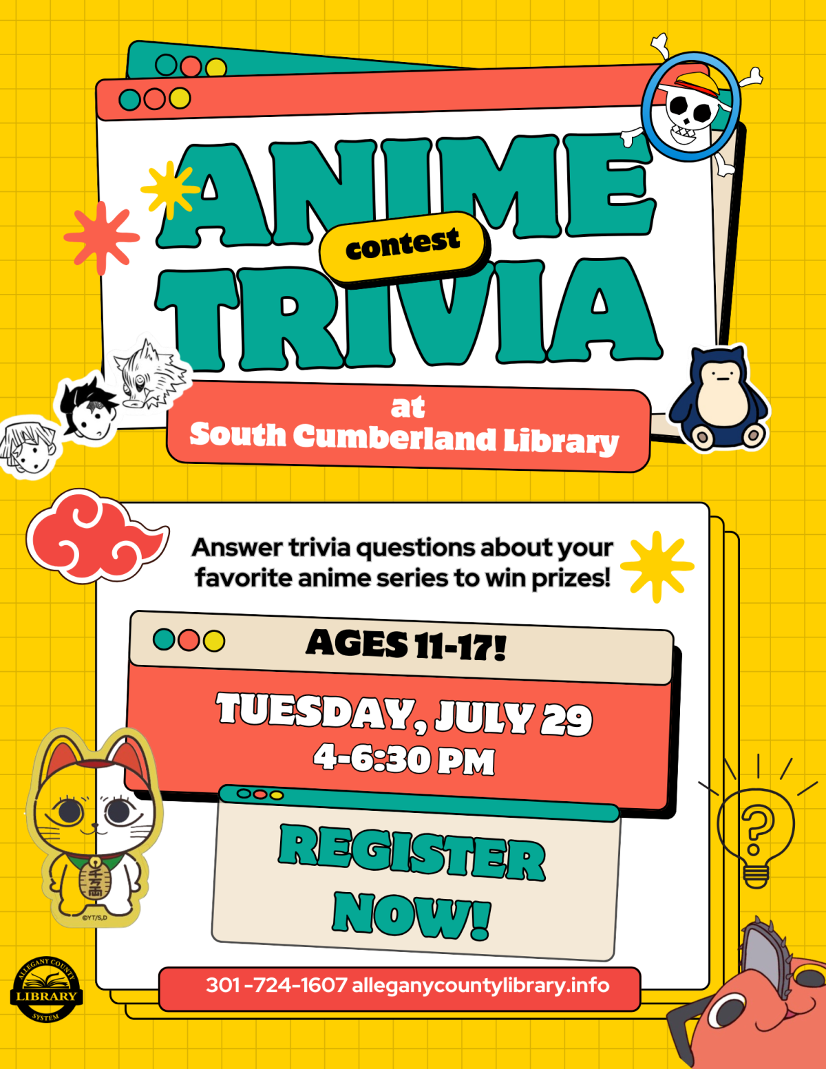 Anime Trivia Contest at South Cumberland Flyer 