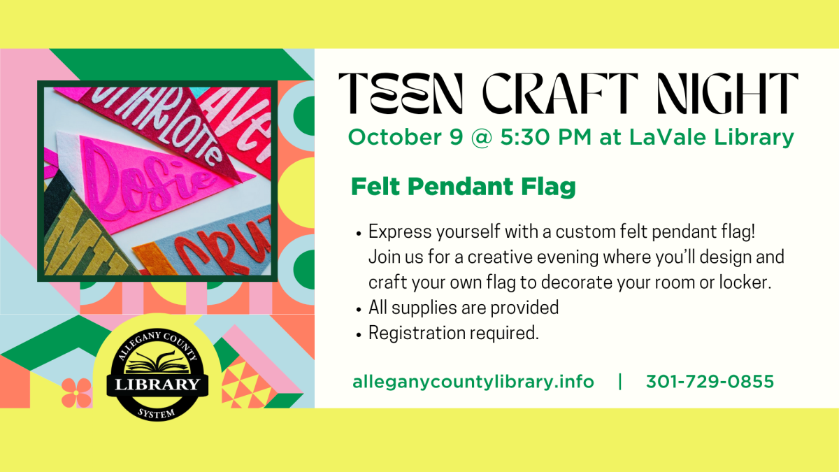 Teen Craft Night Felt Pendant Flag