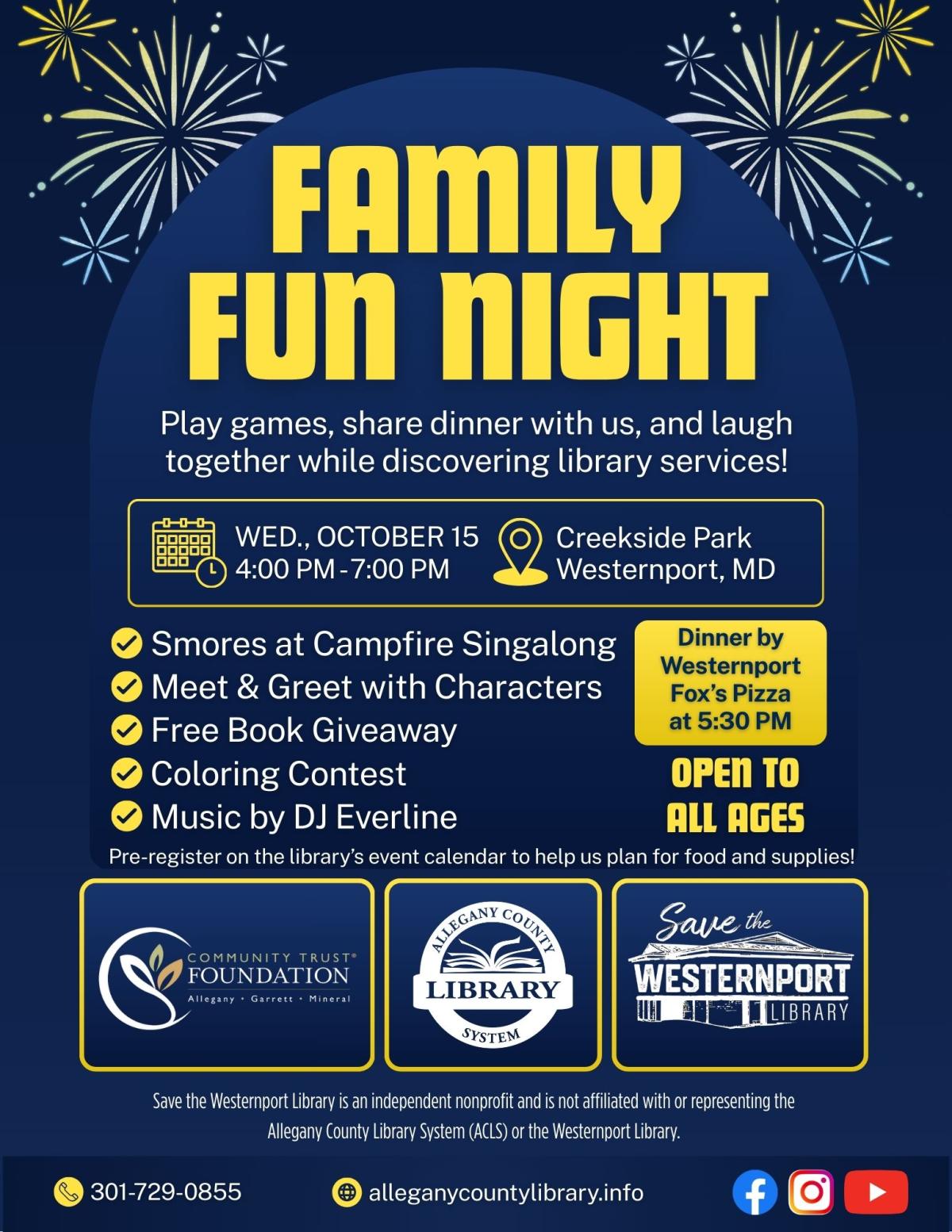 Family fun night at Westernport flyer