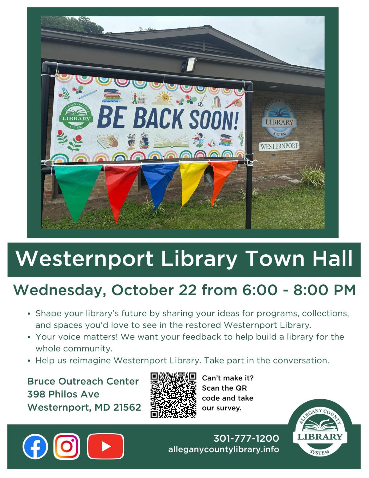 Westernport Library Town Hall flyer