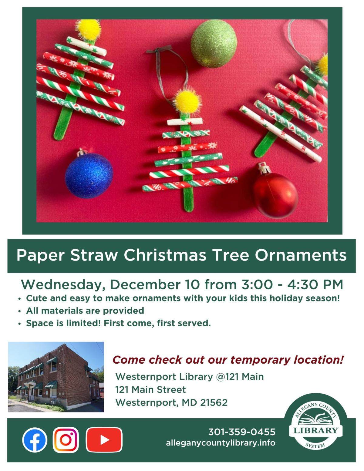 Paper Straw Ornaments flyer
