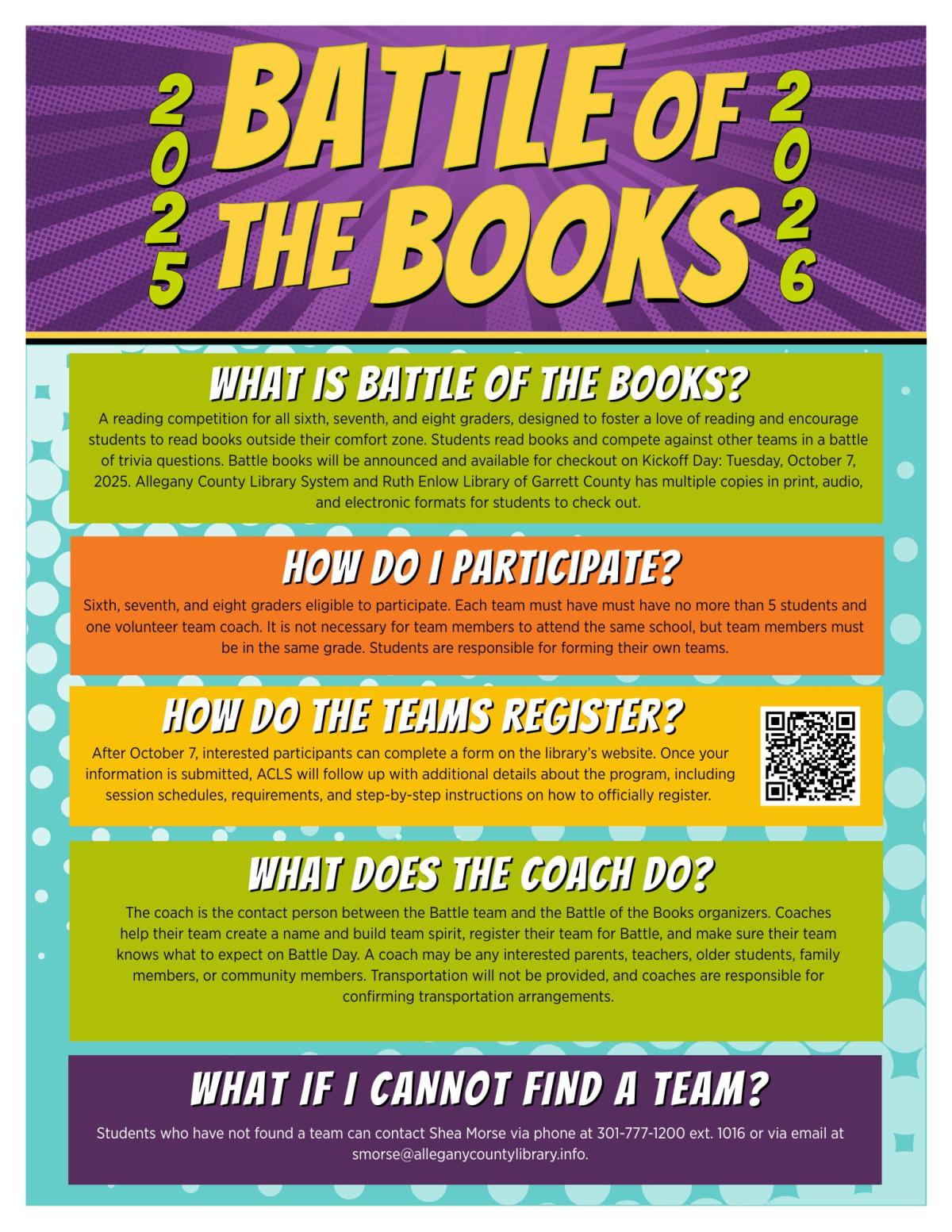 Battle of the Books flyer