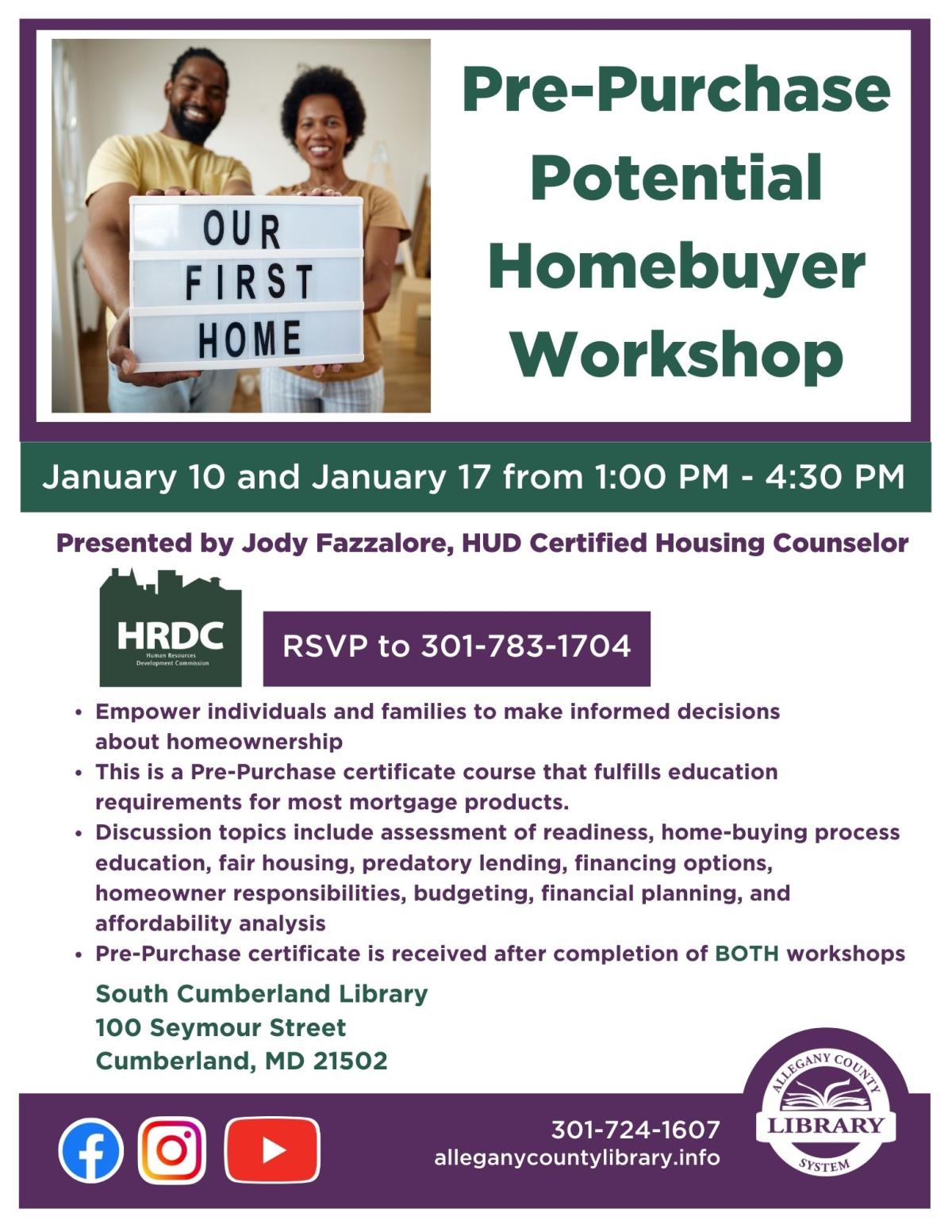 First time homebuyers workshop flyer