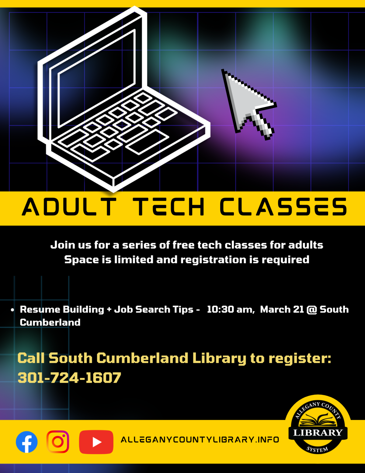 Adult Tech Classes at South Cumberland Library - Resume Building + Job Search Tips